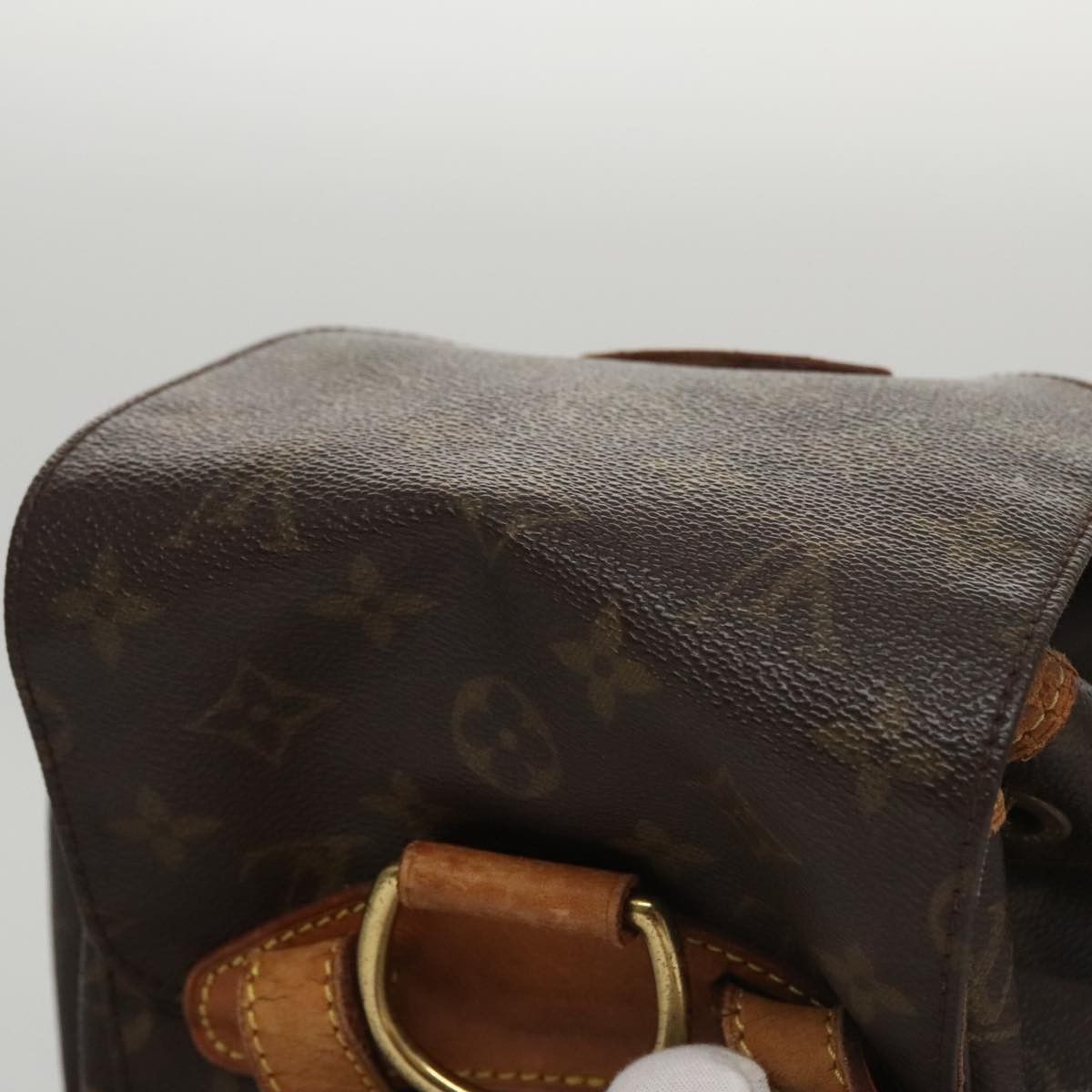 Louis Vuitton Montsouris Mm Brown Canvas Backpack Bag (Pre-Owned) Size ONE SIZE - 5 Thumbnail