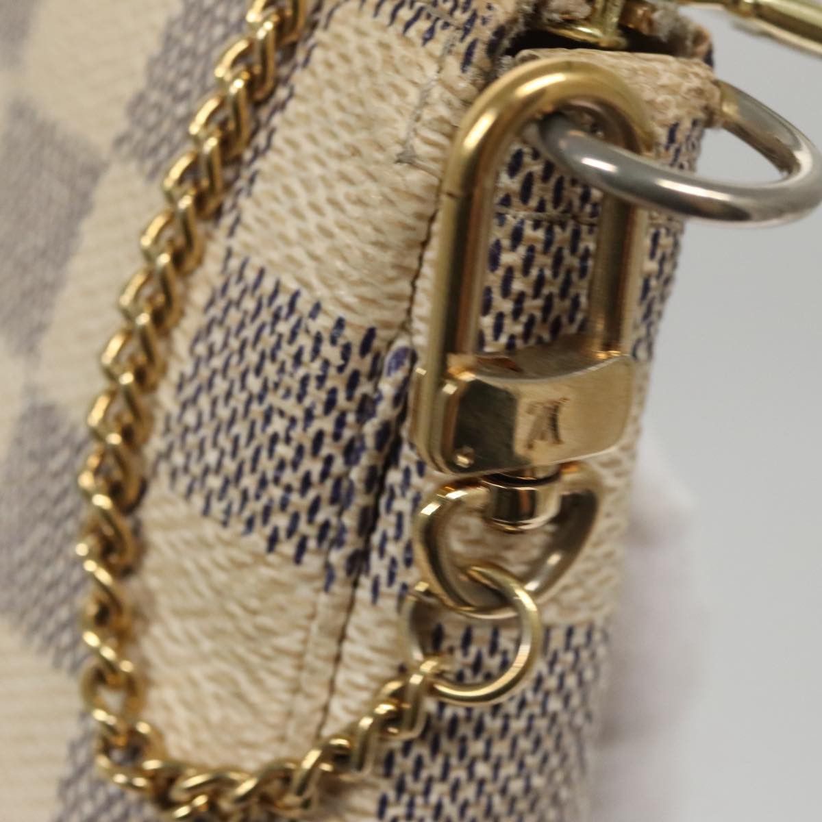 Pochette Accessoire White Canvas Handbag (Pre-Owned)