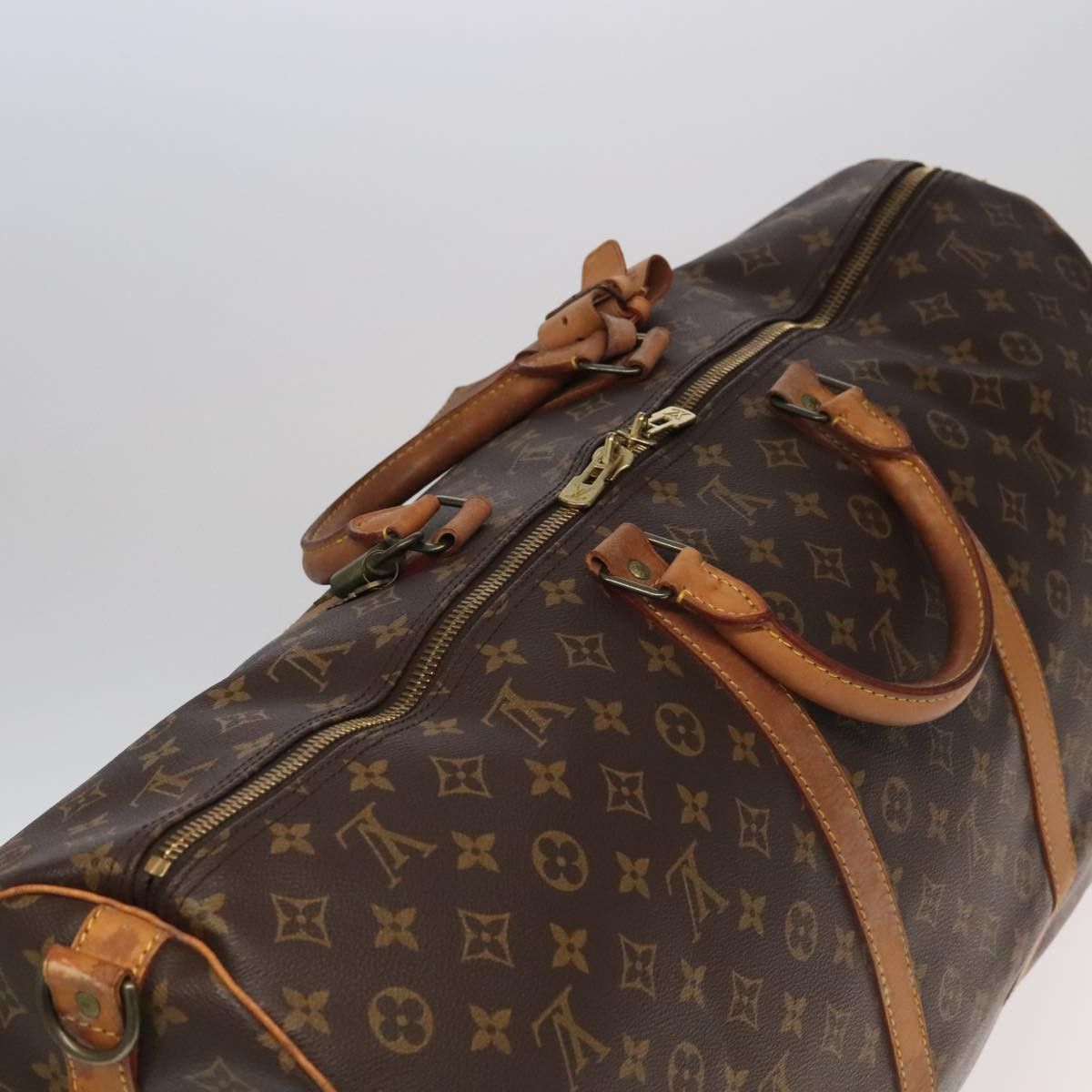 Keepall Bandoulière 60 Brown Canvas Travel Bag (Pre-Owned)