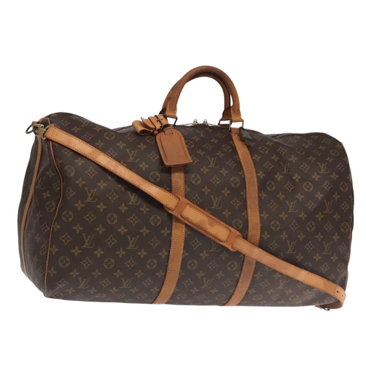 Keepall Bandoulière 60 Brown Canvas Travel Bag (Pre-Owned)