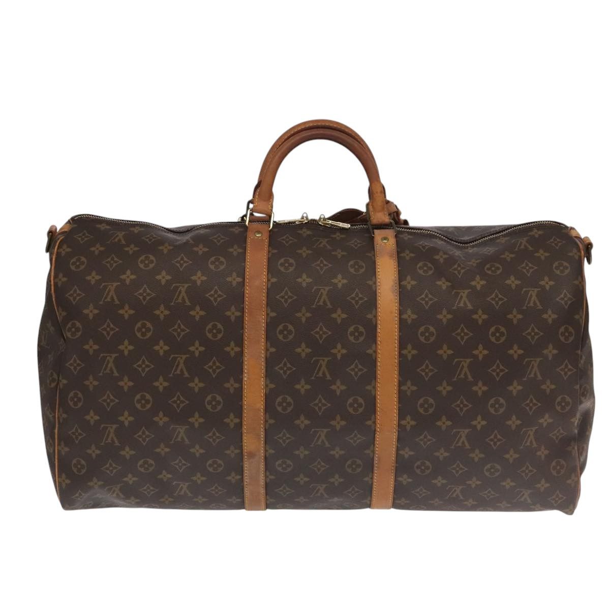 Keepall Bandoulière 60 Brown Canvas Travel Bag (Pre-Owned)