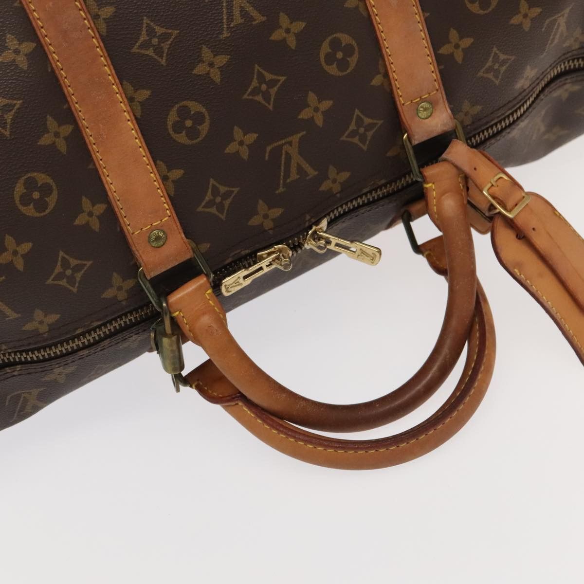 Keepall Bandoulière 60 Brown Canvas Travel Bag (Pre-Owned)