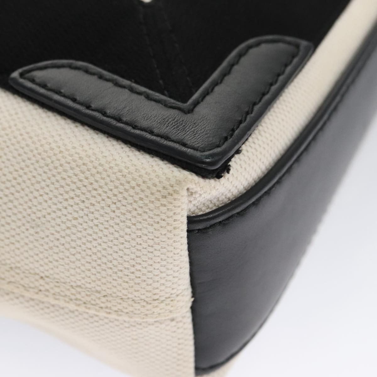 Balenciaga Navy Cabas White Canvas Tote Bag (Pre-Owned) Size ONE SIZE - 7 Thumbnail
