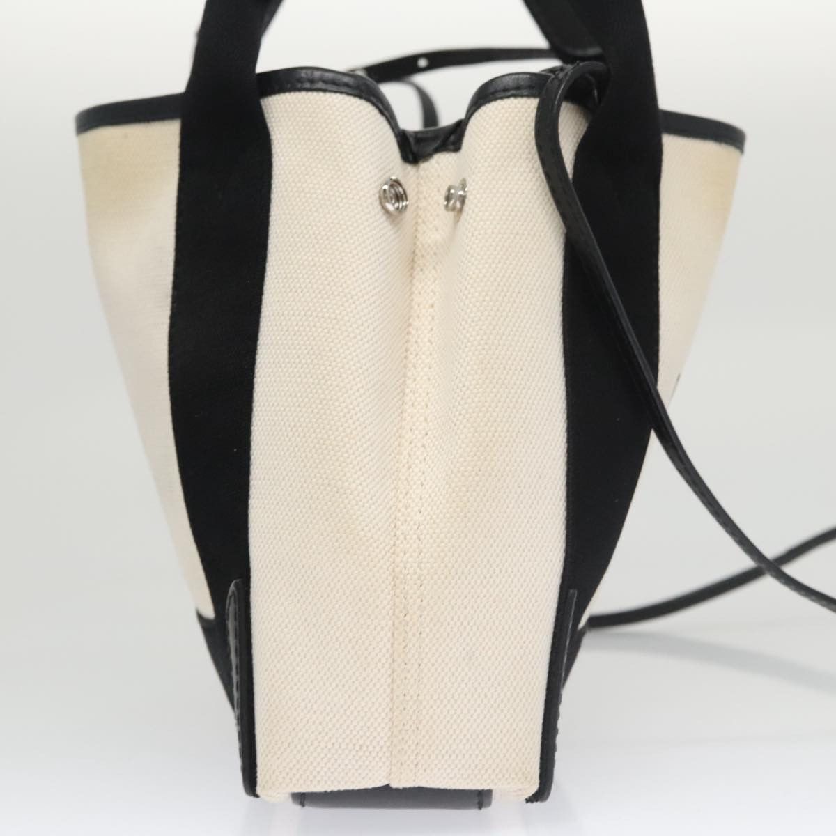 Balenciaga Navy Cabas White Canvas Tote Bag (Pre-Owned) Size ONE SIZE - 4 Thumbnail