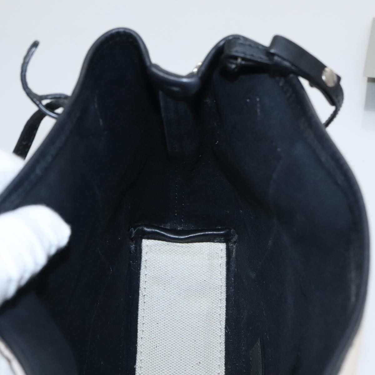 Balenciaga Navy Cabas White Canvas Tote Bag (Pre-Owned) Size ONE SIZE - 12 Thumbnail