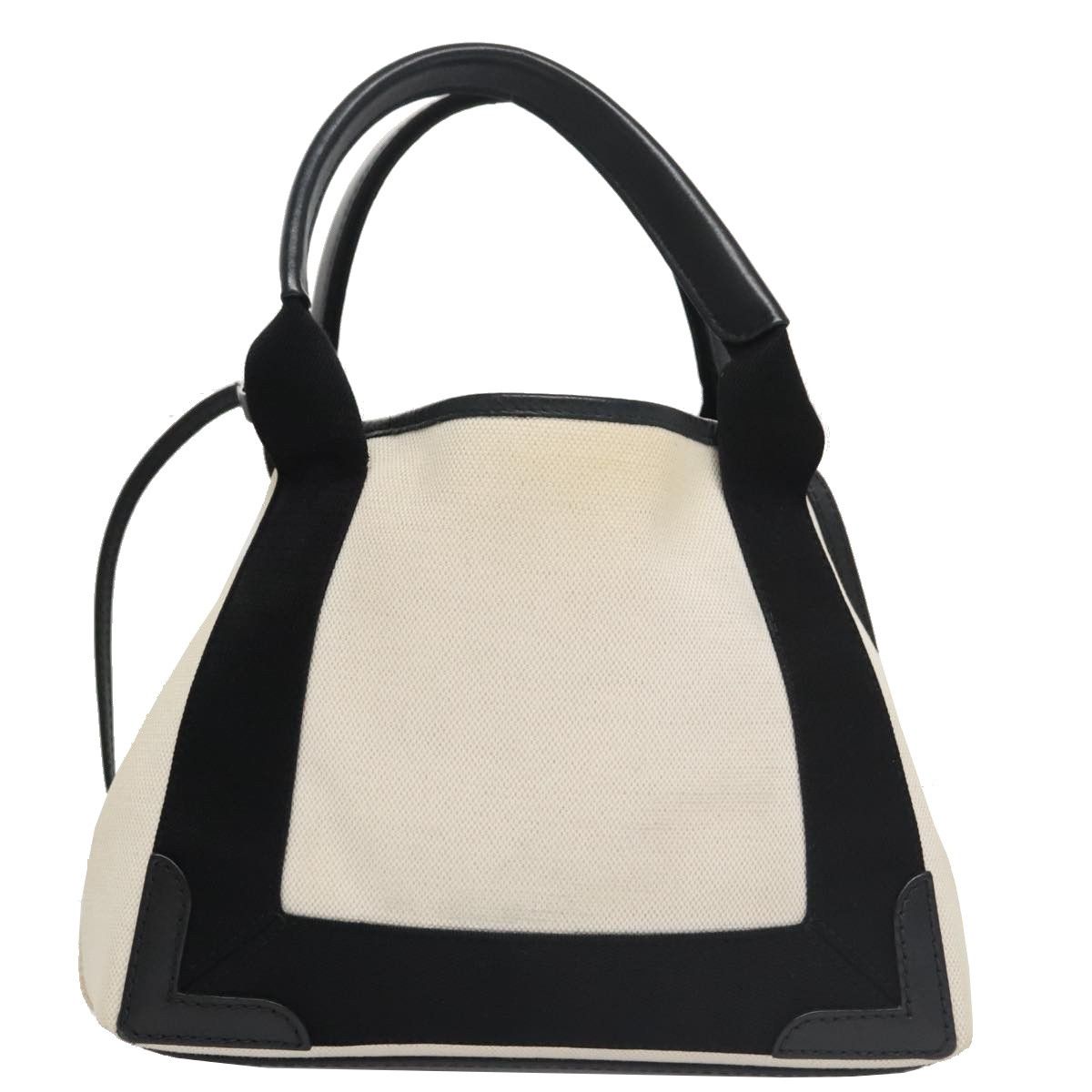 Balenciaga Navy Cabas White Canvas Tote Bag (Pre-Owned) Size ONE SIZE - 2 Thumbnail