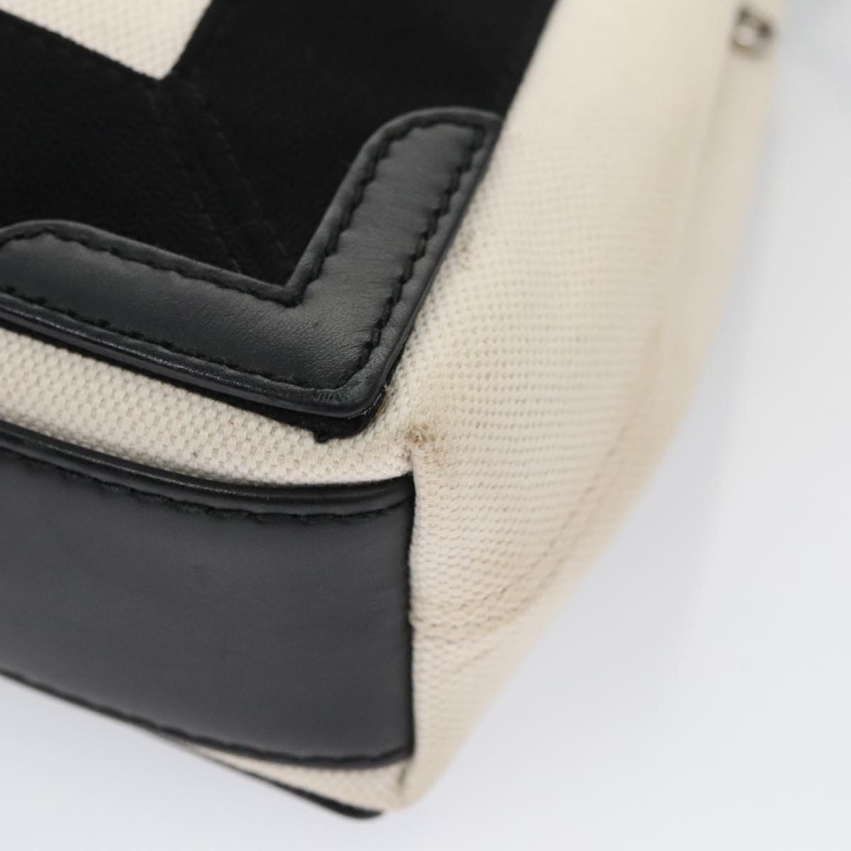 Balenciaga Navy Cabas White Canvas Tote Bag (Pre-Owned) Size ONE SIZE - 8 Thumbnail