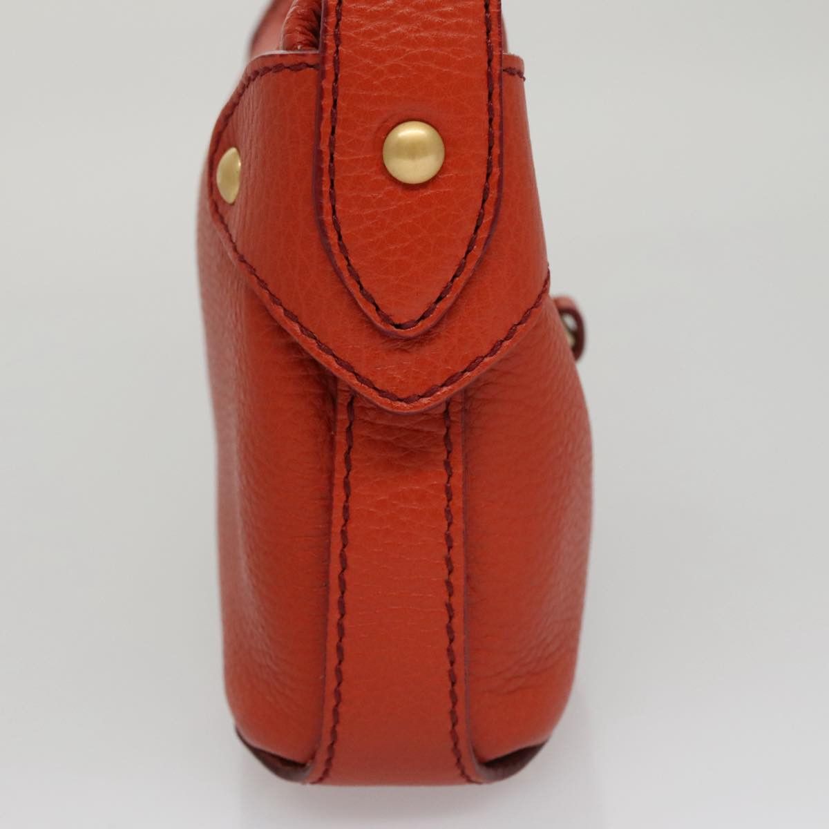 Salvatore Ferragamo Gancini Orange Leather Handbag (Pre-Owned) Size ONE SIZE - 4 Thumbnail