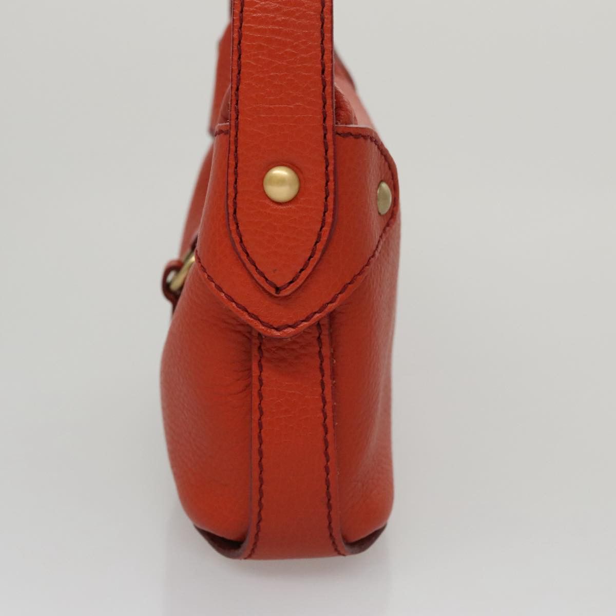 Salvatore Ferragamo Gancini Orange Leather Handbag (Pre-Owned) Size ONE SIZE - 3 Thumbnail