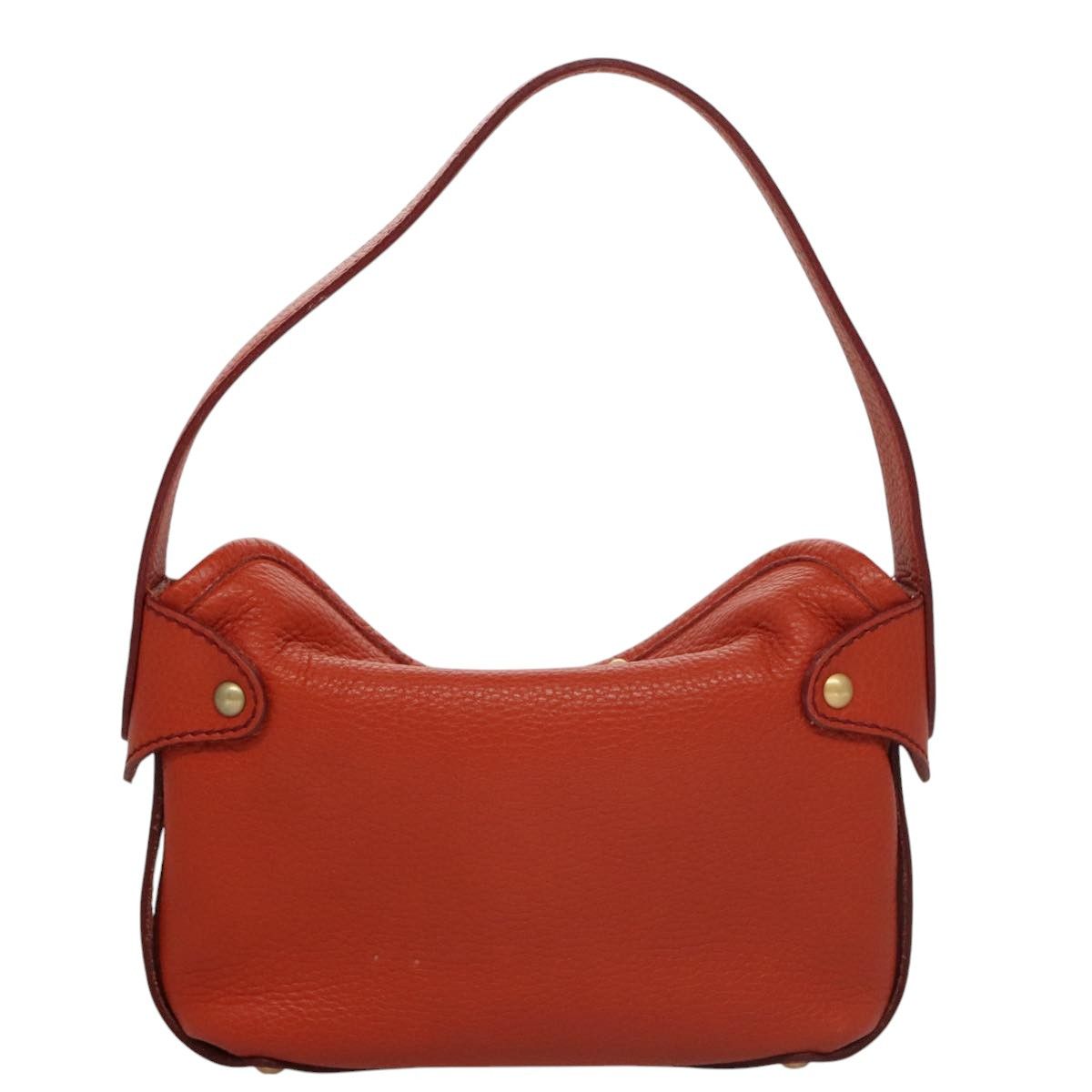 Salvatore Ferragamo Gancini Orange Leather Handbag (Pre-Owned) Size ONE SIZE - 2 Thumbnail