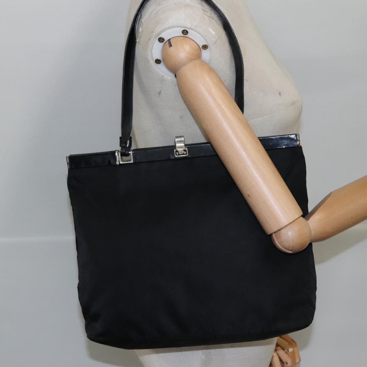 Prada Tessuto Black Synthetic Tote Bag (Pre-Owned) Size ONE SIZE - 15 Thumbnail
