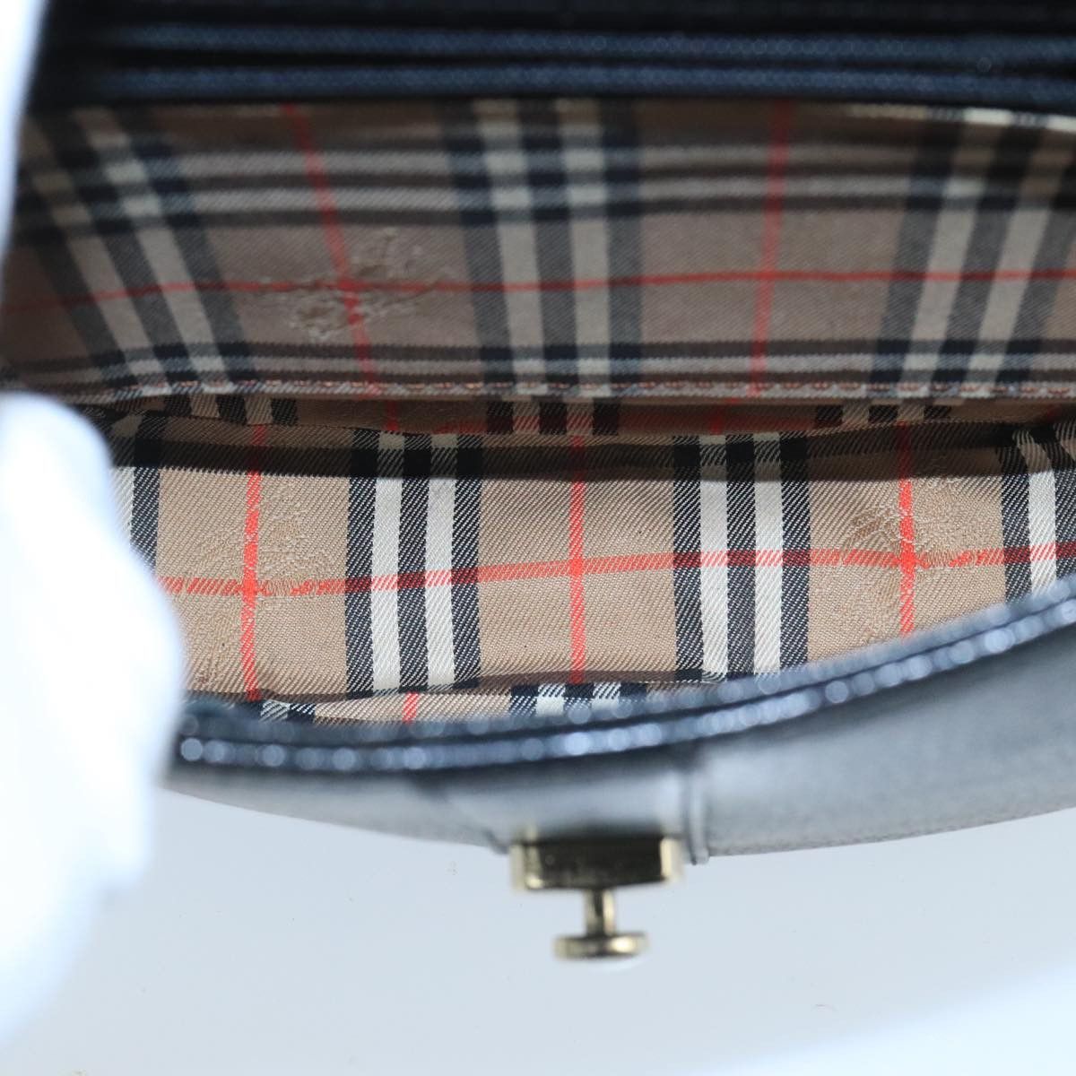Burberry Nova Check Black Leather Shoulder Bag (Pre-Owned) Size ONE SIZE - 12 Thumbnail