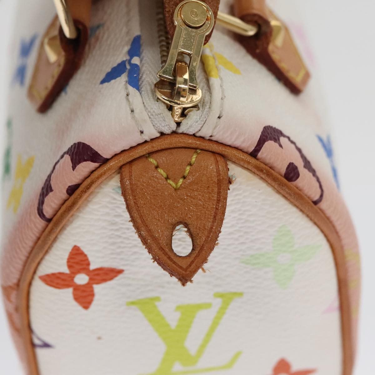 Louis Vuitton Mini Speedy White Canvas Handbag (Pre-Owned) Size ONE SIZE - 17 Thumbnail
