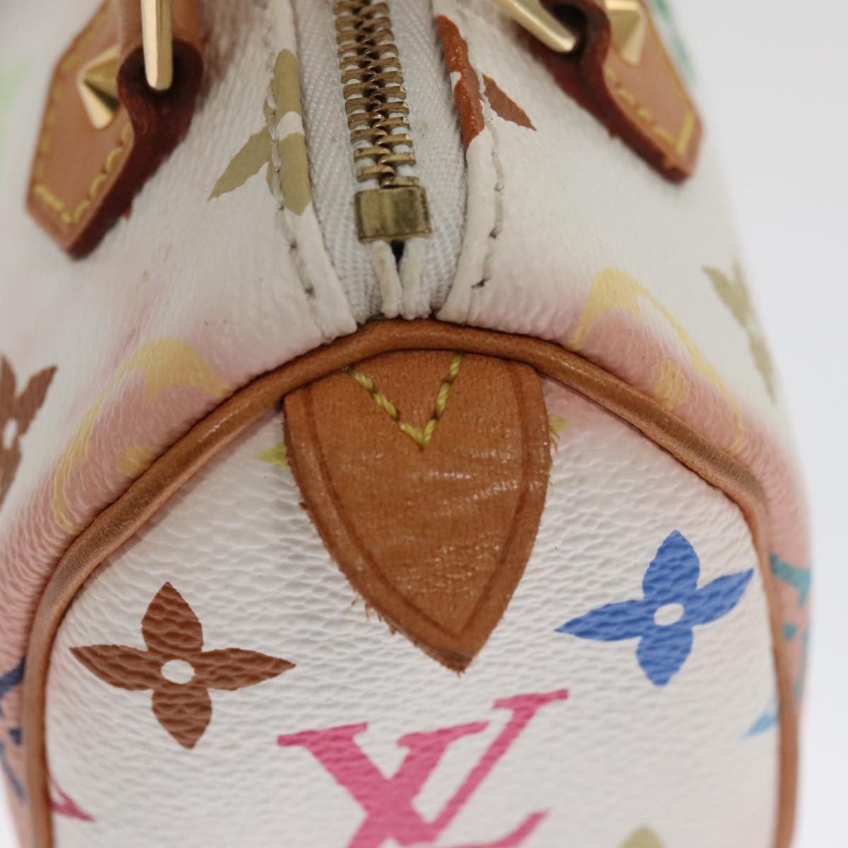 Louis Vuitton Mini Speedy White Canvas Handbag (Pre-Owned) Size ONE SIZE - 18 Thumbnail