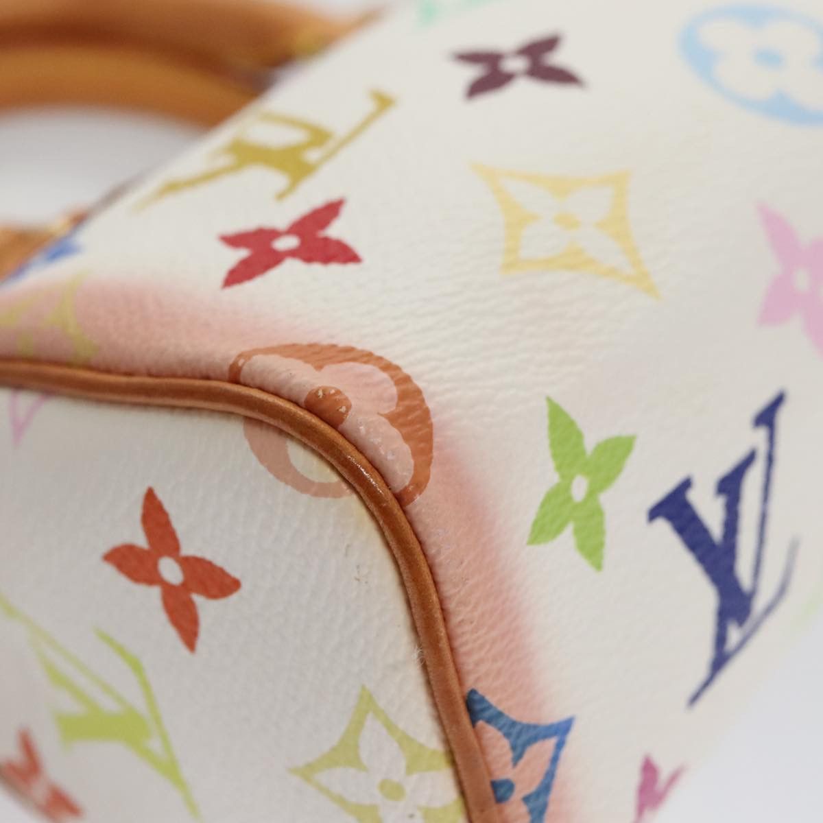 Louis Vuitton Mini Speedy White Canvas Handbag (Pre-Owned) Size ONE SIZE - 9 Thumbnail