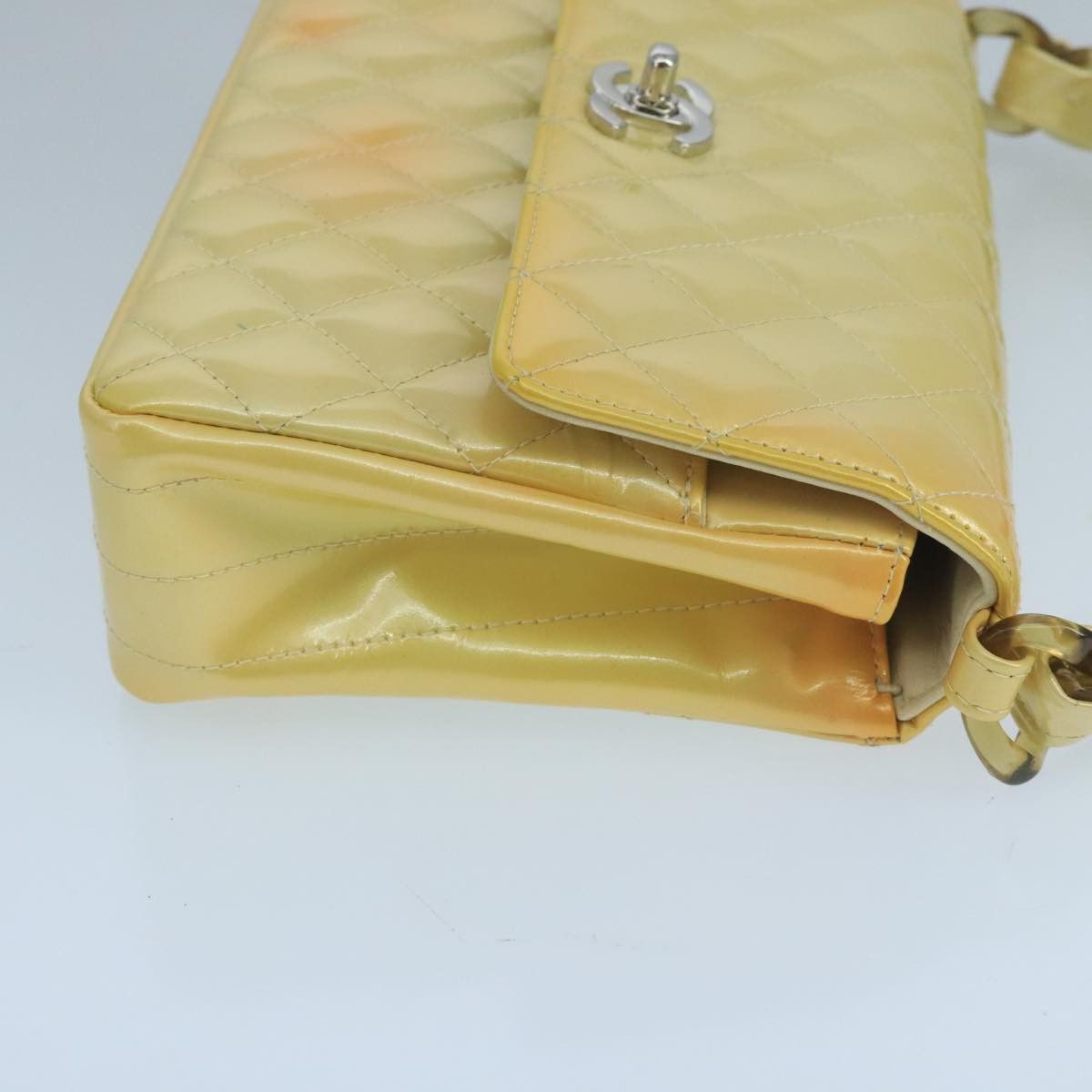 Chanel Single Flap Yellow Patent Leather Handbag (Pre-Owned) Size ONE SIZE - 3 Thumbnail