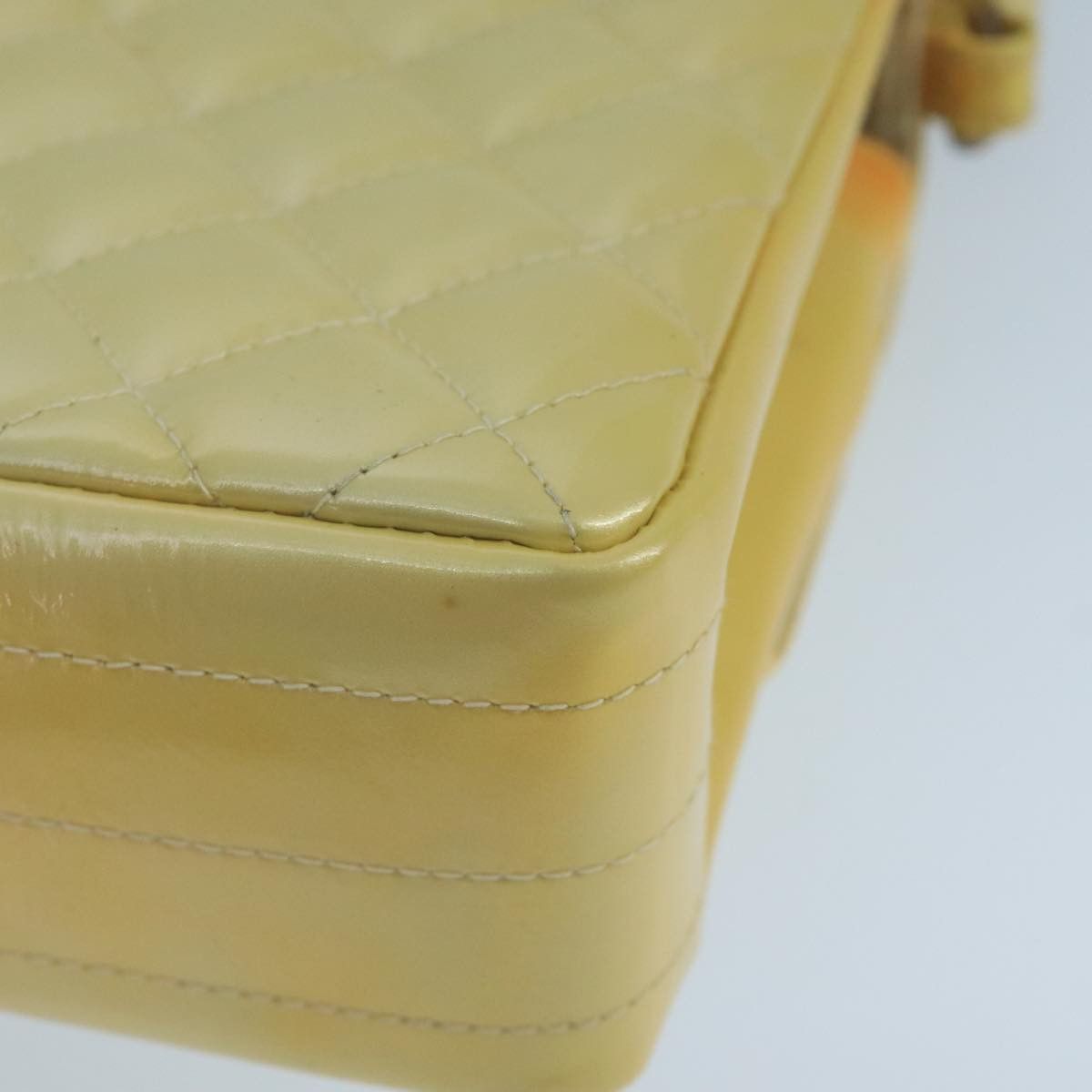 Chanel Single Flap Yellow Patent Leather Handbag (Pre-Owned) Size ONE SIZE - 9 Thumbnail