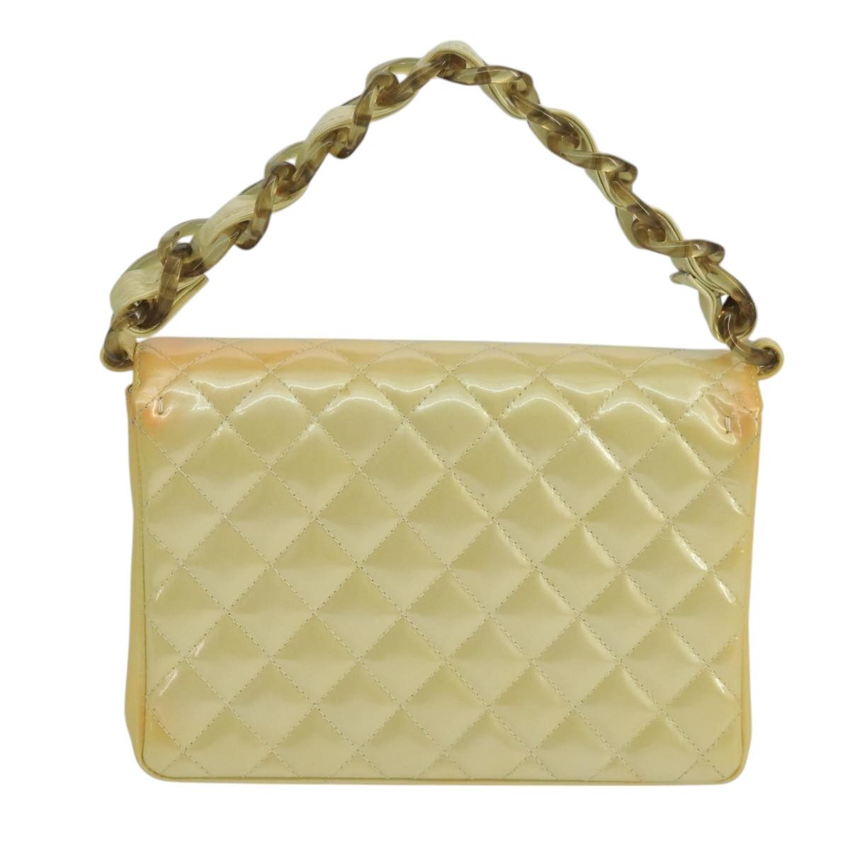 Chanel Single Flap Yellow Patent Leather Handbag (Pre-Owned) Size ONE SIZE - 2 Thumbnail