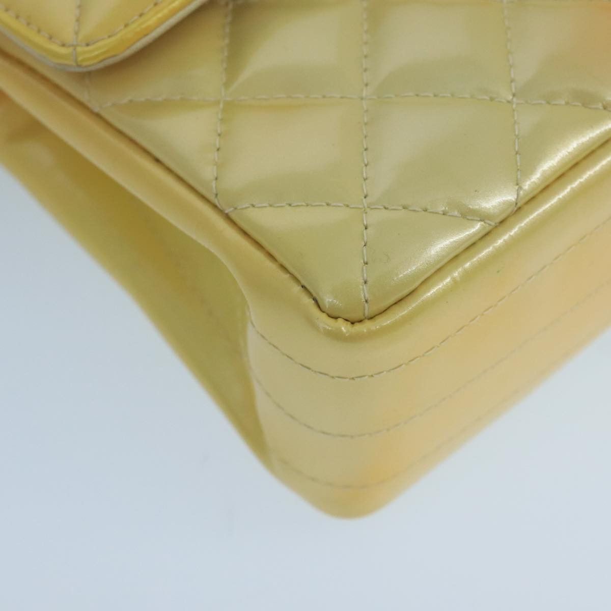 Chanel Single Flap Yellow Patent Leather Handbag (Pre-Owned) Size ONE SIZE - 8 Thumbnail