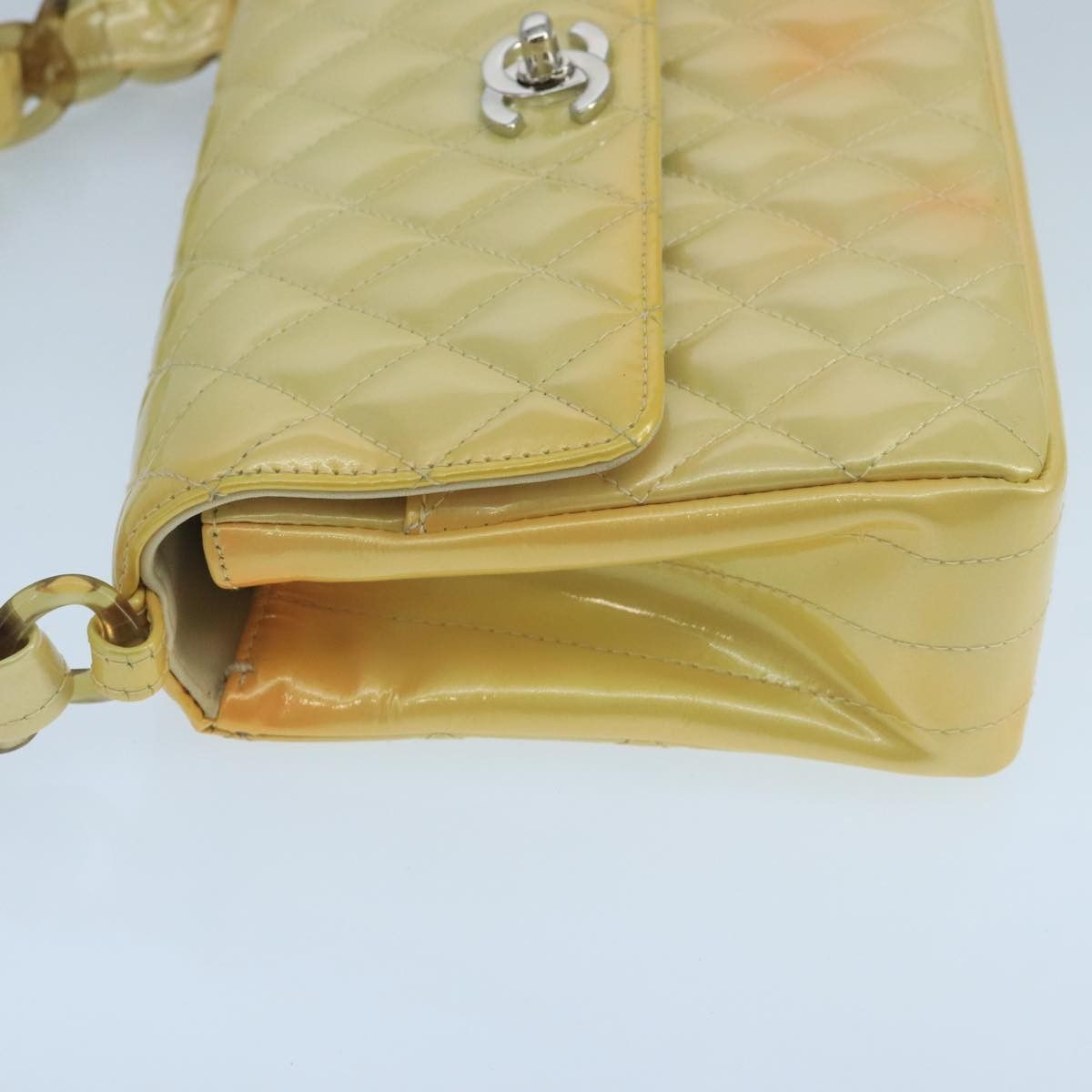 Chanel Single Flap Yellow Patent Leather Handbag (Pre-Owned) Size ONE SIZE - 4 Thumbnail