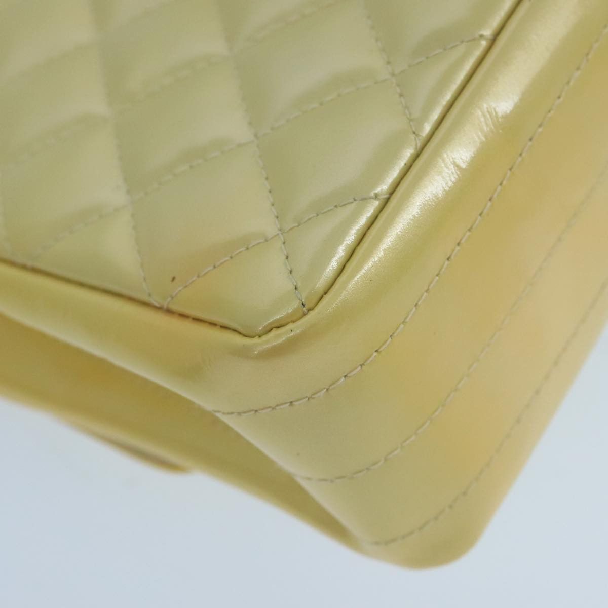 Chanel Single Flap Yellow Patent Leather Handbag (Pre-Owned) Size ONE SIZE - 10 Thumbnail