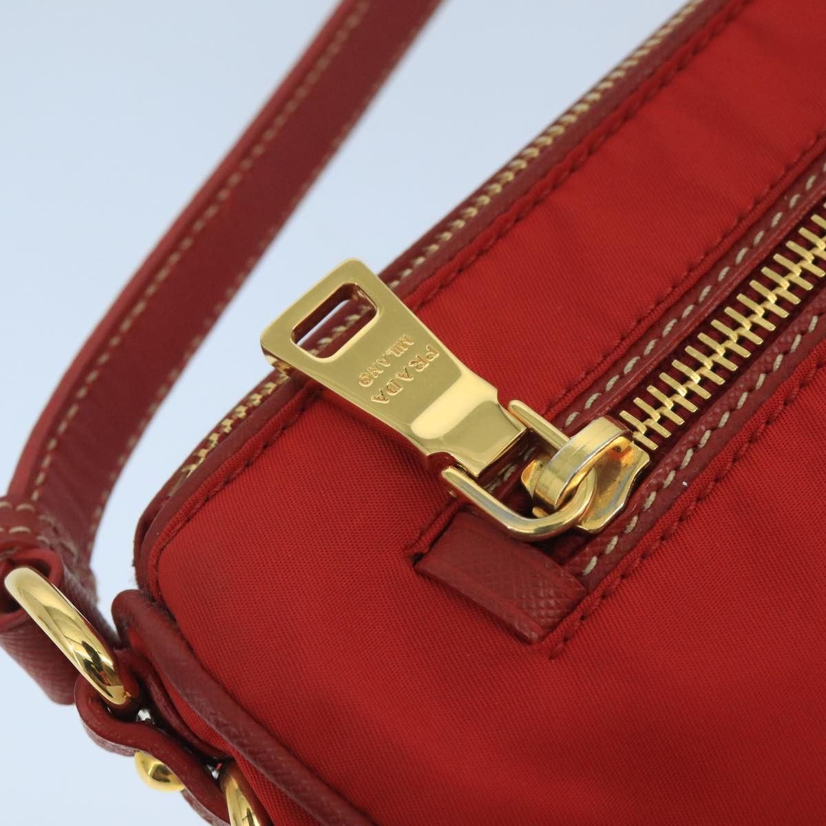 Prada Re-Nylon Red Synthetic Shoulder Bag (Pre-Owned) Size ONE SIZE - 11 Thumbnail