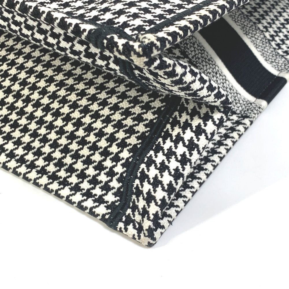Dior Dior Hound'S-Tooth Check Shoulder Bag Shawl Hound'S Tooth Embroidery Briefcase Book Tote Canvas Women Size ONE SIZE - 6 Thumbnail