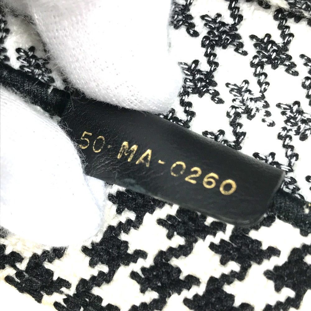 Dior Dior Hound'S-Tooth Check Shoulder Bag Shawl Hound'S Tooth Embroidery Briefcase Book Tote Canvas Women Size ONE SIZE - 15 Thumbnail