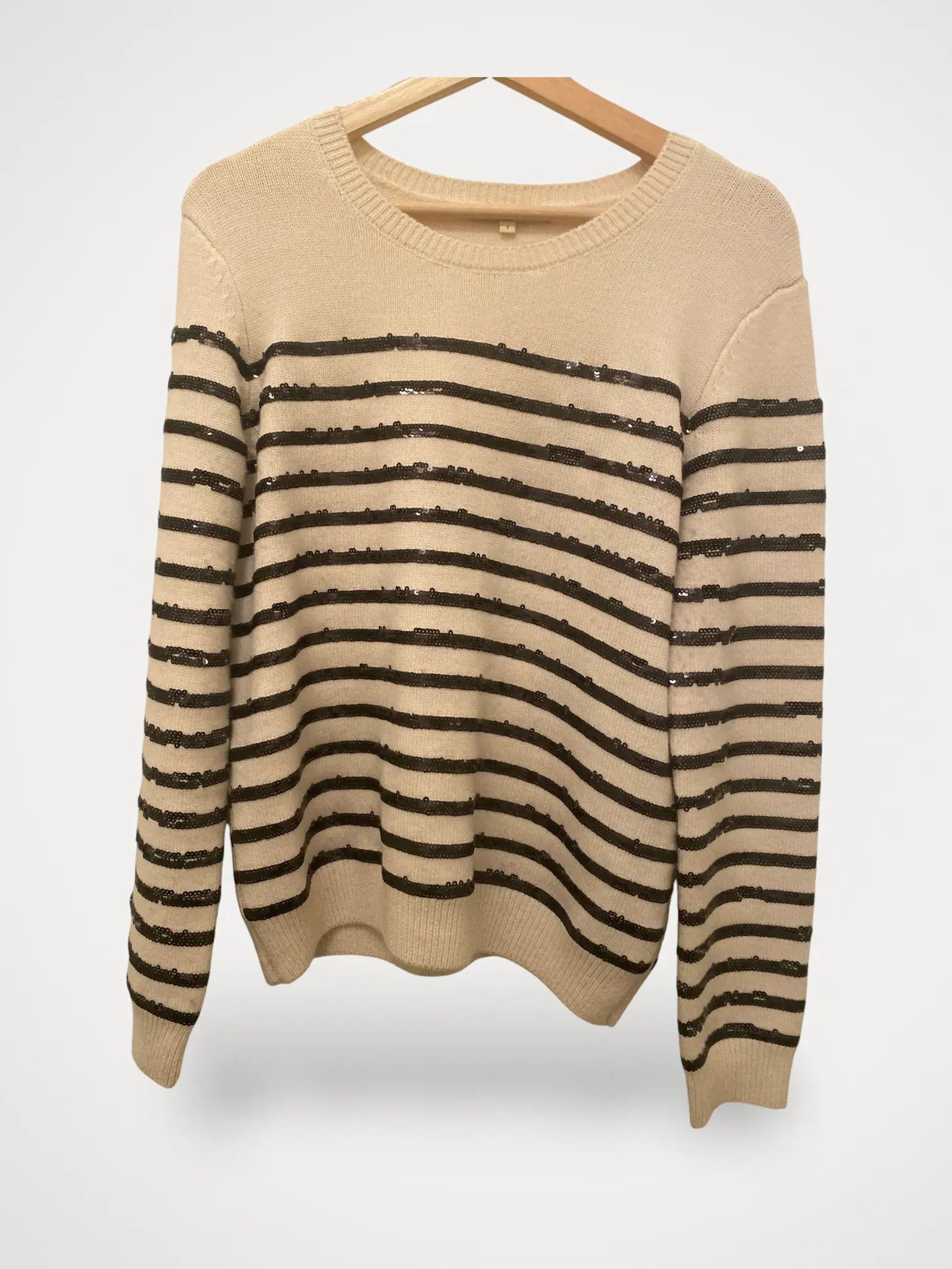 Maje Maje NWT Maje Mystrip Sequned Sweater Size S / US 4 / IT 40 - 2 Thumbnail
