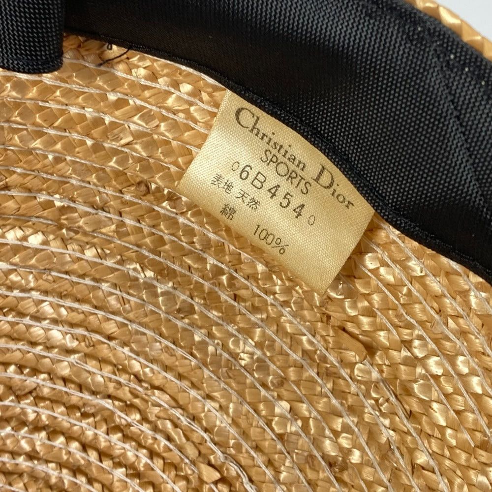 Dior Dior Sports Straw Cap Chapeau Ribbon Li-Bon Cotton Women Size ONE SIZE - 10 Thumbnail