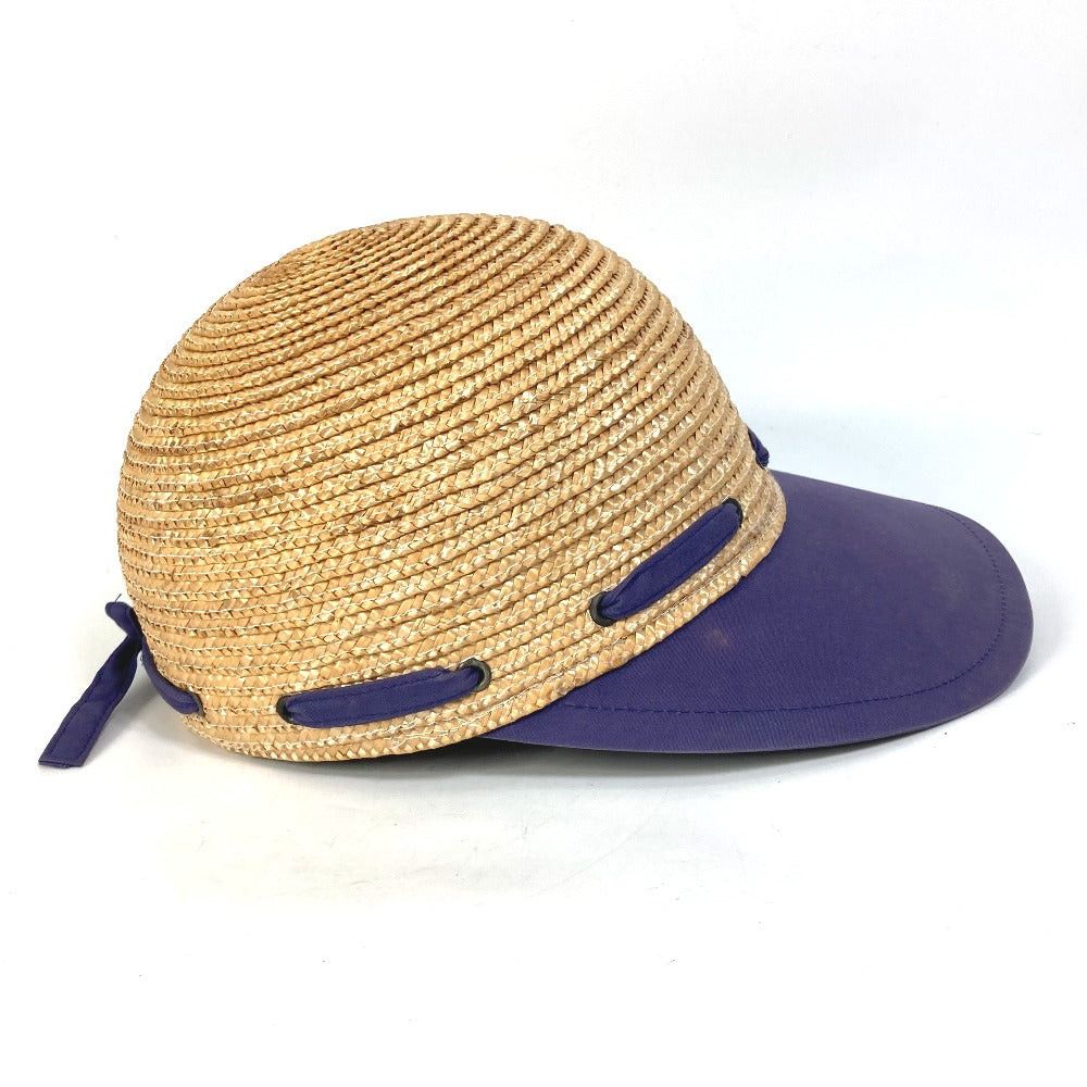 Dior Dior Sports Straw Cap Chapeau Ribbon Li-Bon Cotton Women Size ONE SIZE - 6 Thumbnail