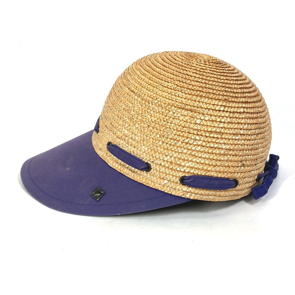 Dior Dior Sports Straw Cap Chapeau Ribbon Li-Bon Cotton Women Size ONE SIZE - 3 Thumbnail