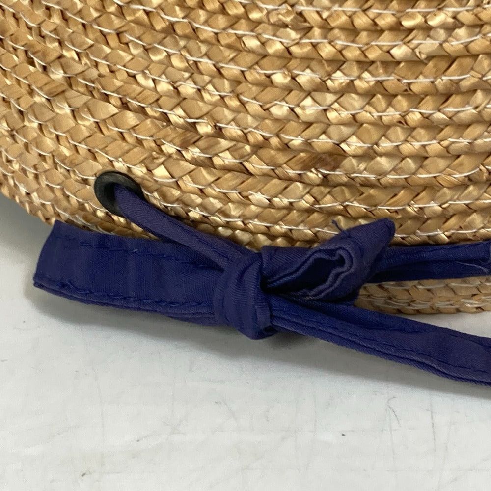 Dior Dior Sports Straw Cap Chapeau Ribbon Li-Bon Cotton Women Size ONE SIZE - 5 Thumbnail