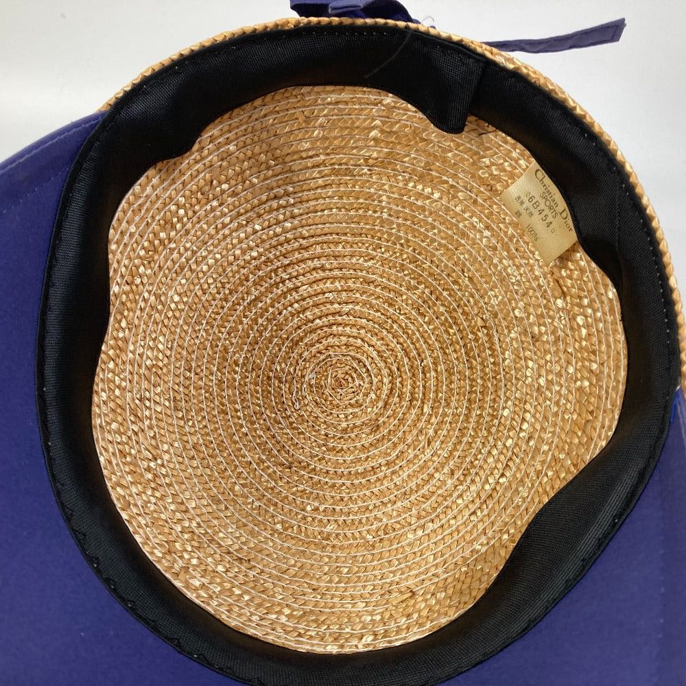 Dior Dior Sports Straw Cap Chapeau Ribbon Li-Bon Cotton Women Size ONE SIZE - 9 Thumbnail
