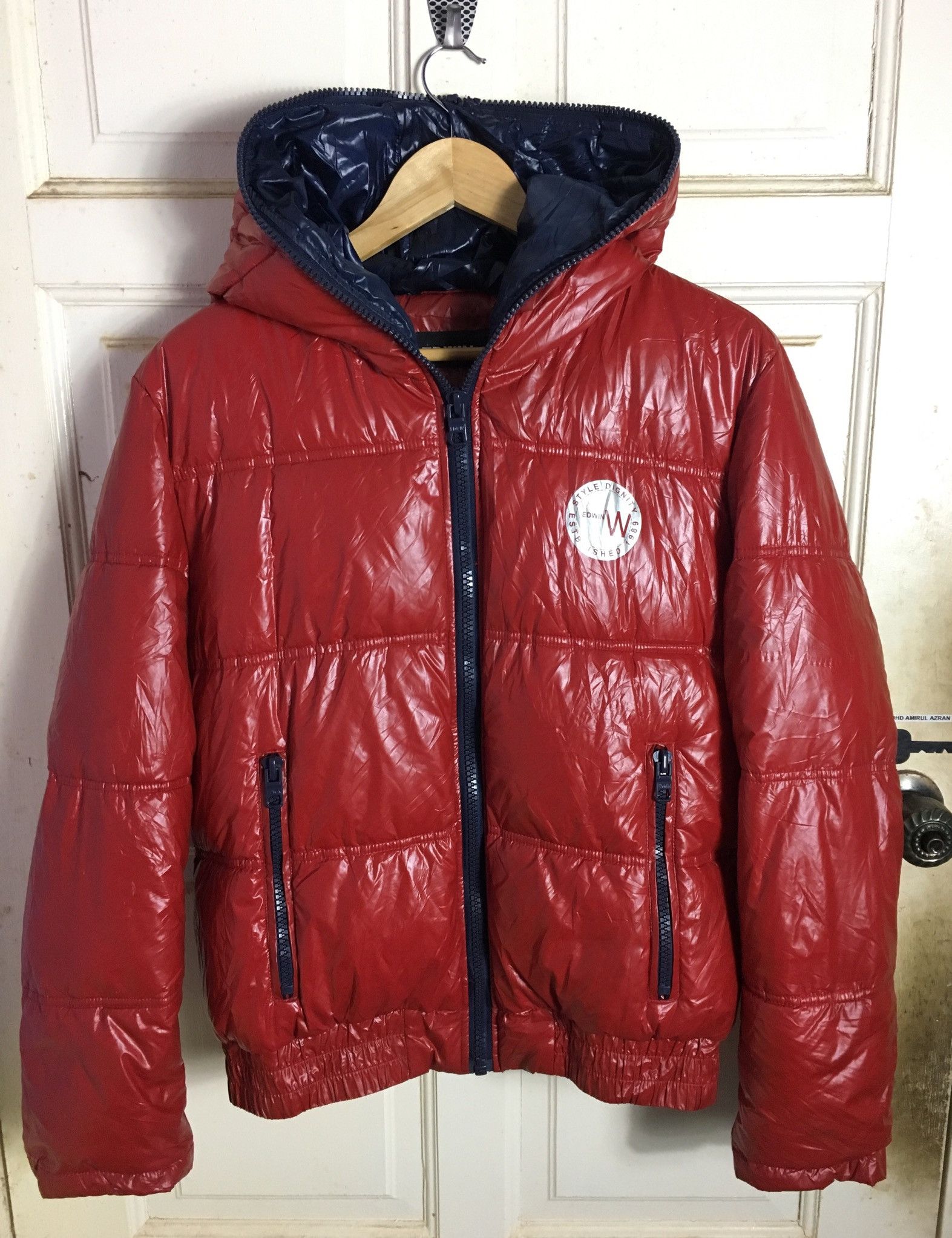 Edwin Puffer Jacket Hoodie Like Moncler Tommy Hilfiger Grailed