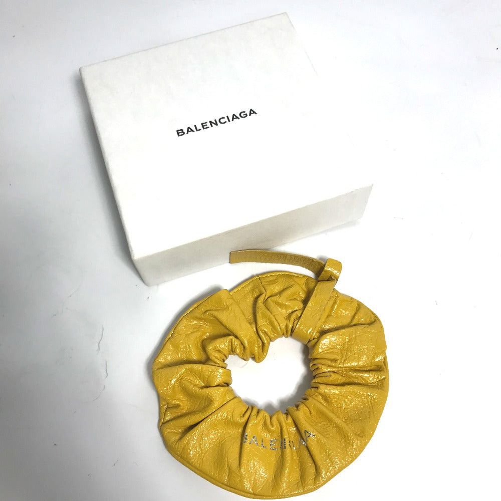 Balenciaga Balenciaga 502024 Logo Hair Accessory Elastic Scrunchie Leather Women Size ONE SIZE - 2 Thumbnail