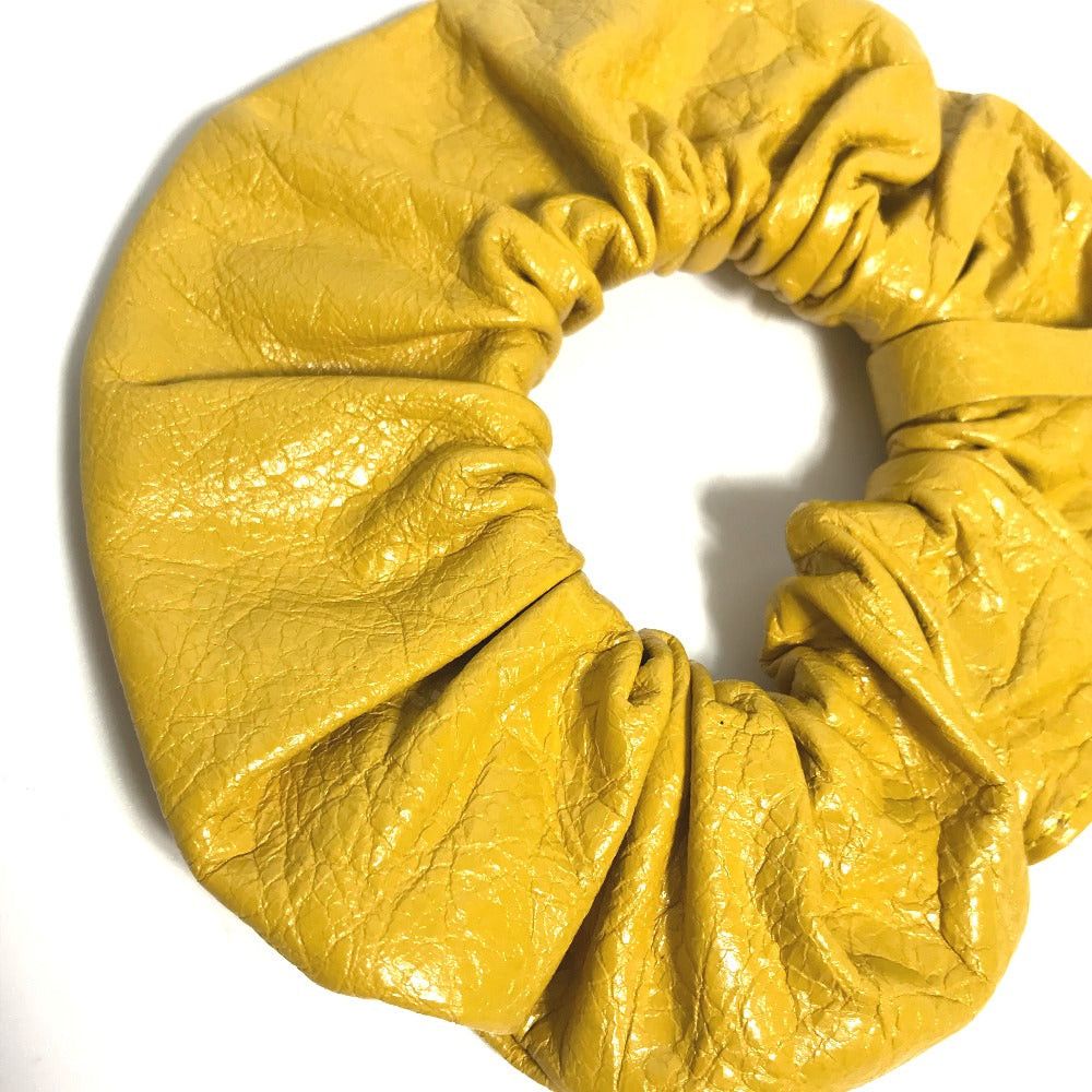 Balenciaga Balenciaga 502024 Logo Hair Accessory Elastic Scrunchie Leather Women Size ONE SIZE - 5 Thumbnail