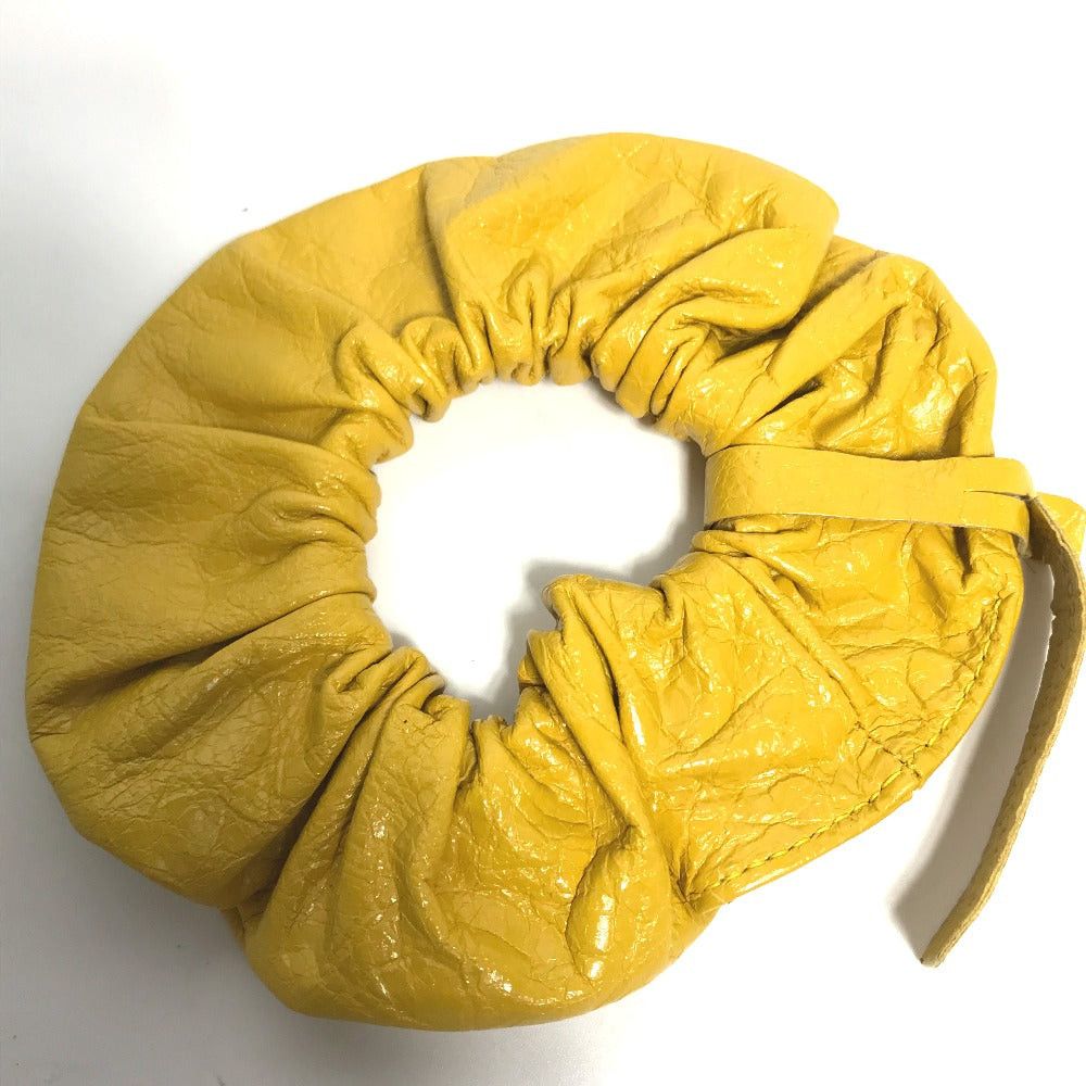 Balenciaga Balenciaga 502024 Logo Hair Accessory Elastic Scrunchie Leather Women Size ONE SIZE - 4 Thumbnail