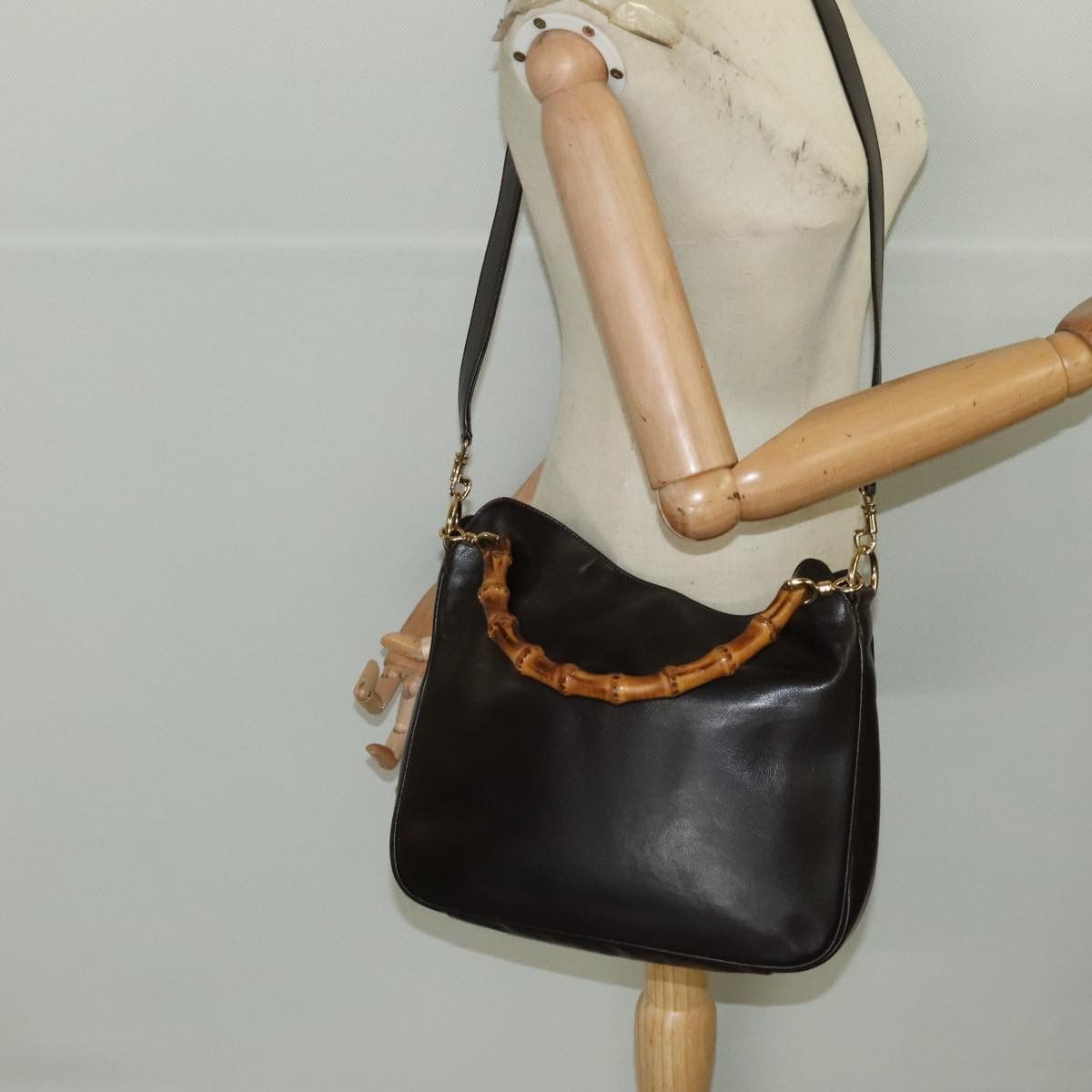 Gucci GUCCI Bamboo Hand Bag Leather 2way brown Size ONE SIZE - 21 Thumbnail