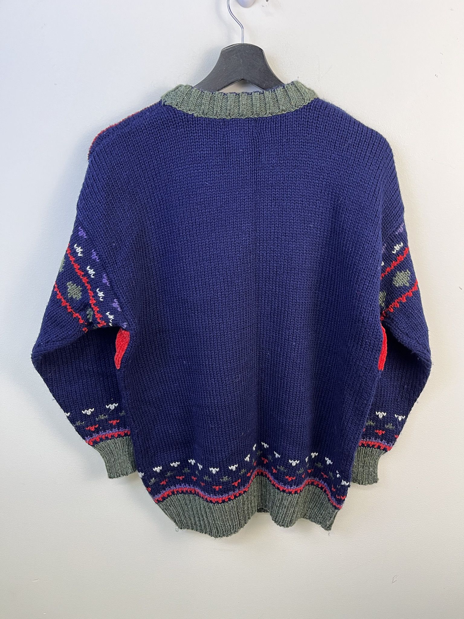 Other Vintage Knit Sweater 1990s Thick Knit Velvet Pattern FABE Knit Sweater Size M Size US M / EU 48-50 / 2 - 3 Thumbnail