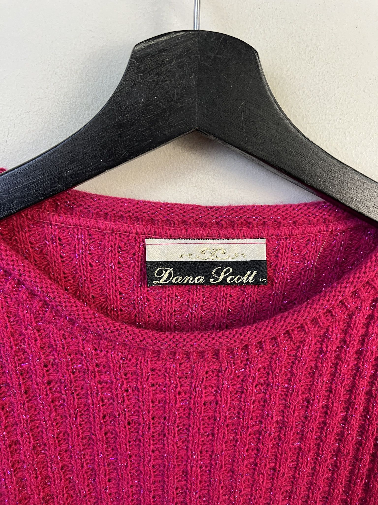 Other Vintage Knit Sweater 1990s Diana Scott Thick Knit Pink Shimmer Knit Sweater Size L Size US L / EU 52-54 / 3 - 2 Thumbnail
