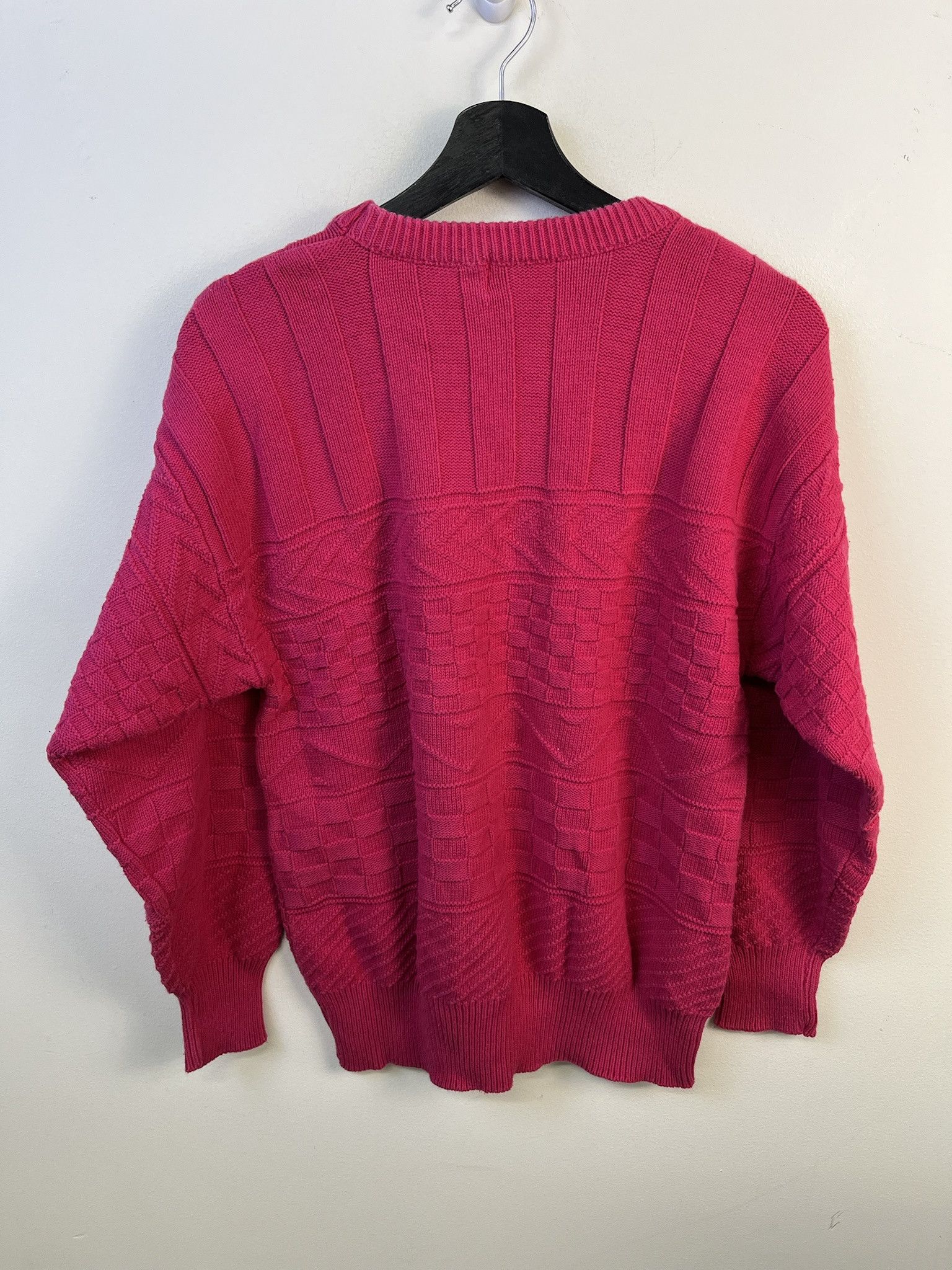 Other Vintage Knit Sweater 1990s Thick Knit Fox Collection Pink Tonal Pattern Knit Sweater Size M Size US M / EU 48-50 / 2 - 3 Thumbnail