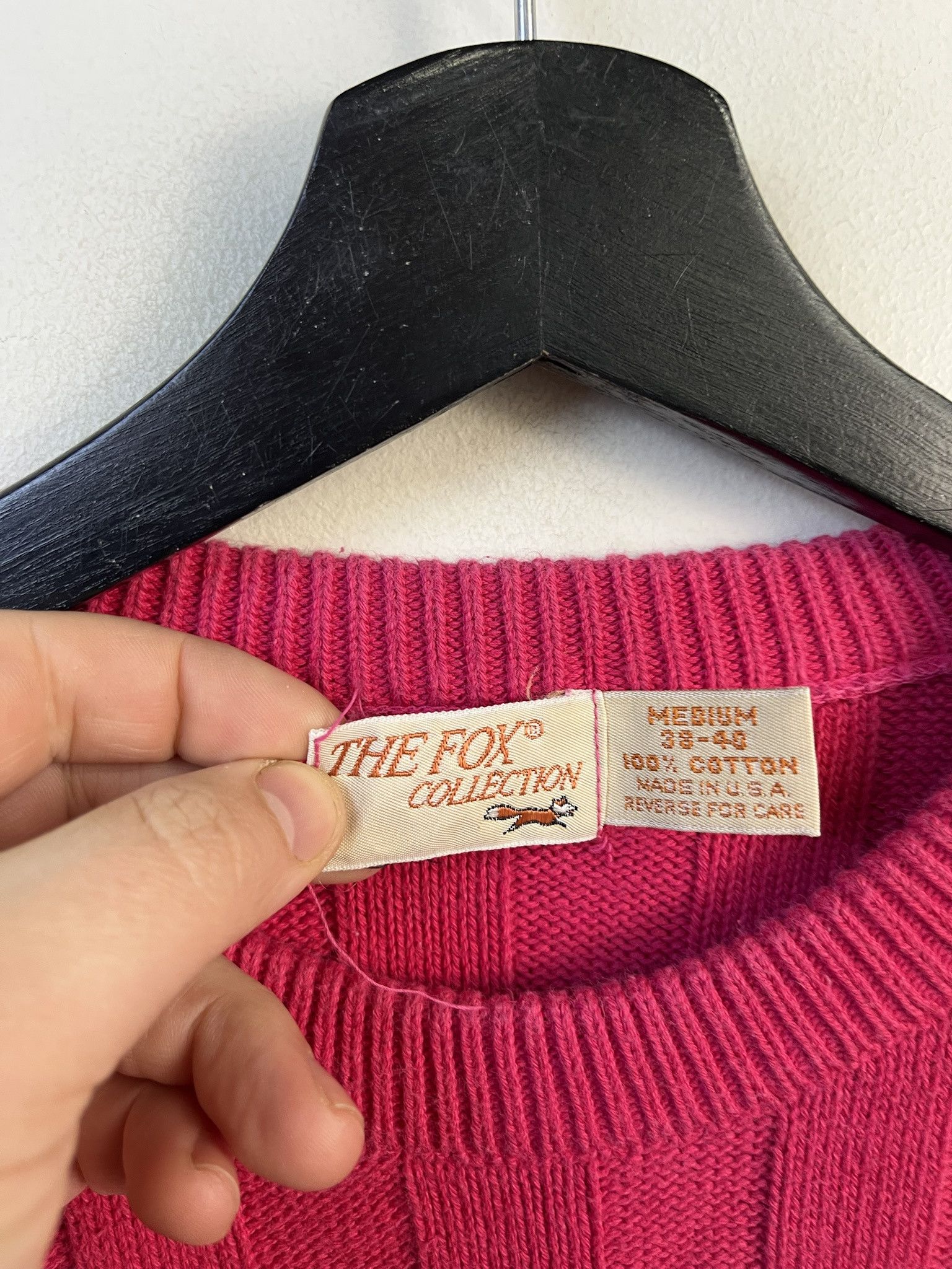 Other Vintage Knit Sweater 1990s Thick Knit Fox Collection Pink Tonal Pattern Knit Sweater Size M Size US M / EU 48-50 / 2 - 2 Thumbnail