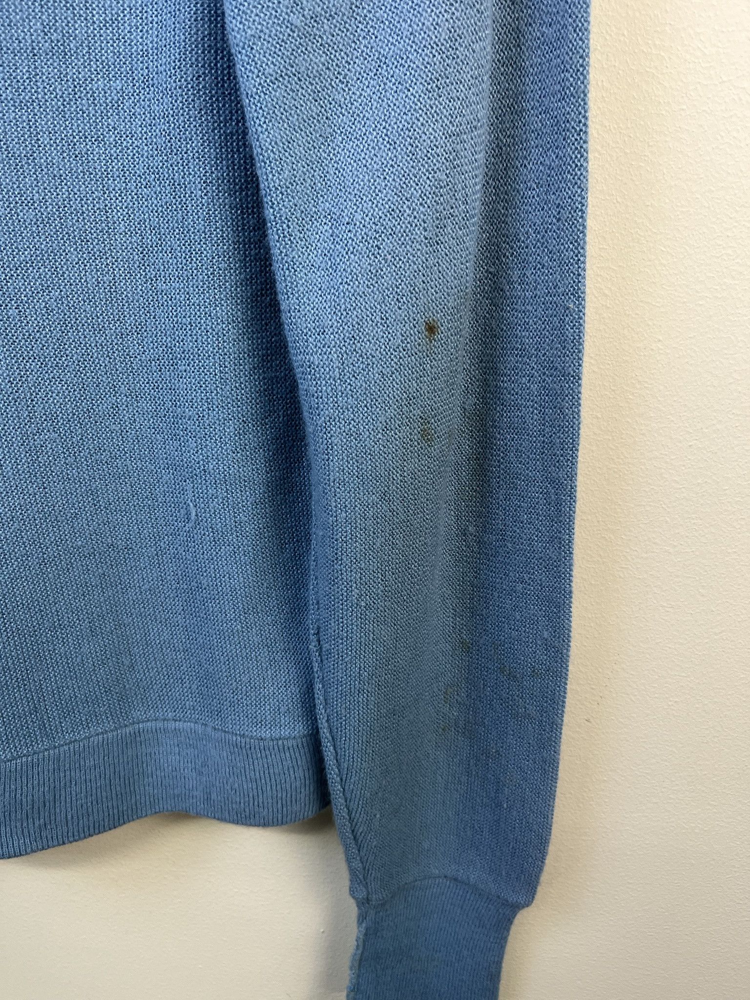 Other Vintage Knit Sweater 1980s Thick Knit Sky Blue Knit Cardigan Size M Size US M / EU 48-50 / 2 - 4 Thumbnail