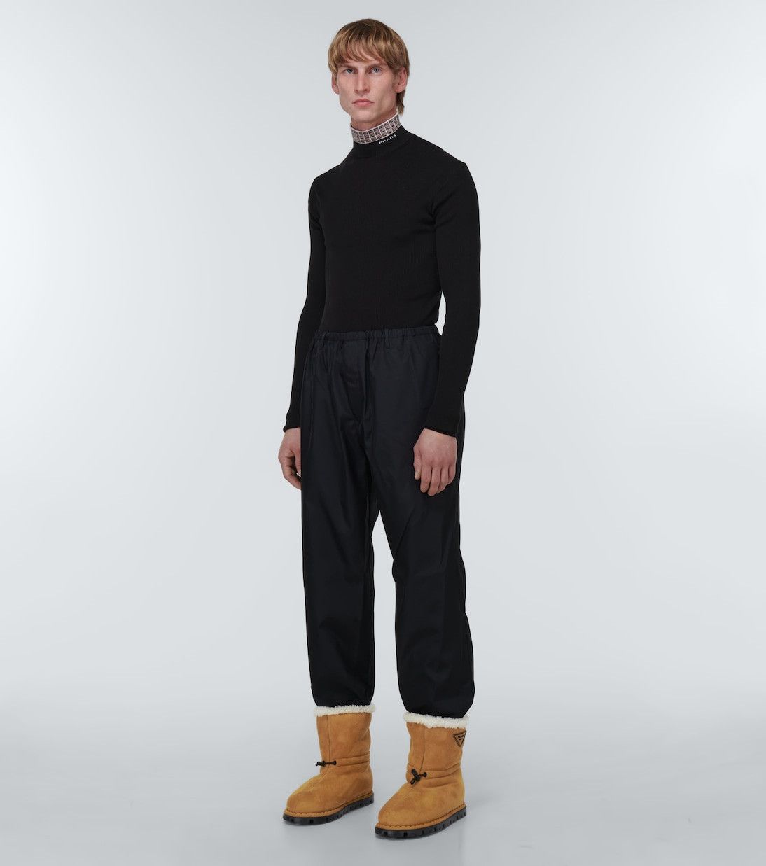 Prada Suede shearling-lined logo boots Size US 8 / EU 41 - 5 Thumbnail