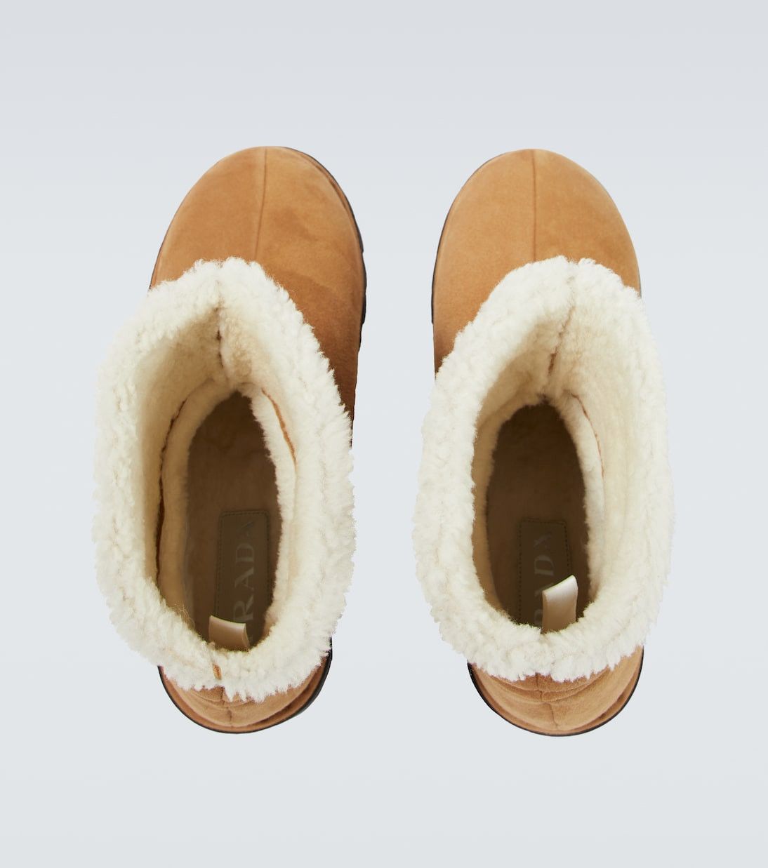 Prada Suede shearling-lined logo boots Size US 11 / EU 44 - 3 Thumbnail