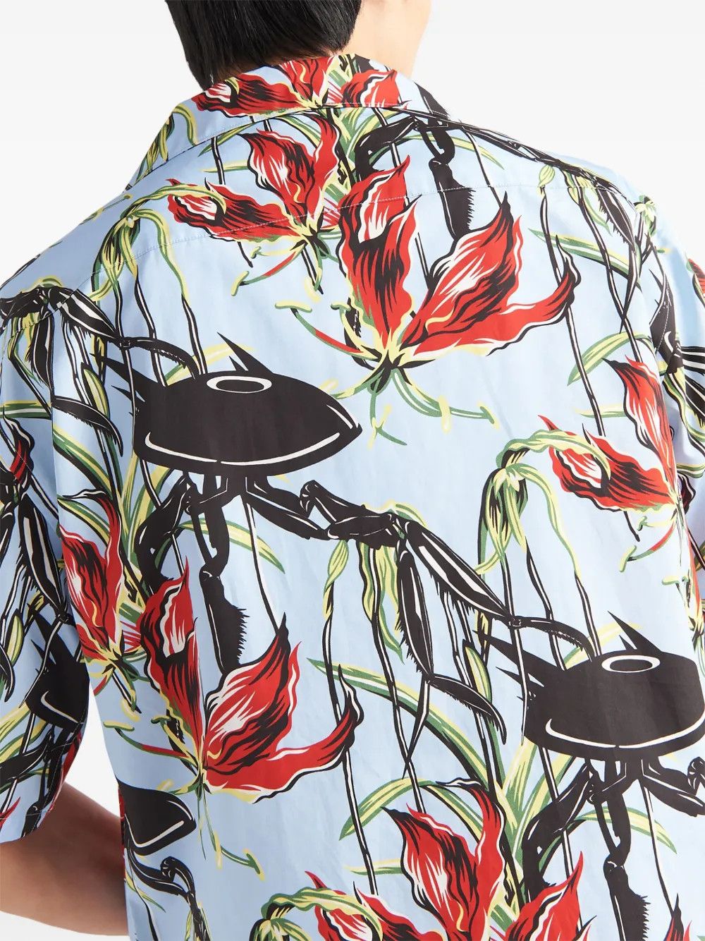 Prada UFO-print cotton shirt in blue Size US XS / EU 42 / 0 - 2 Thumbnail