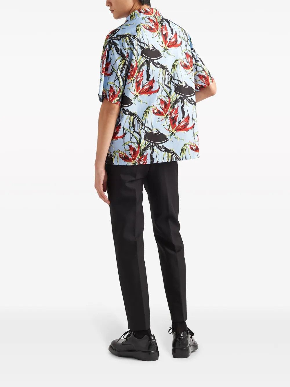 Prada UFO-print cotton shirt in blue Size US XL / EU 56 / 4 - 2 Thumbnail