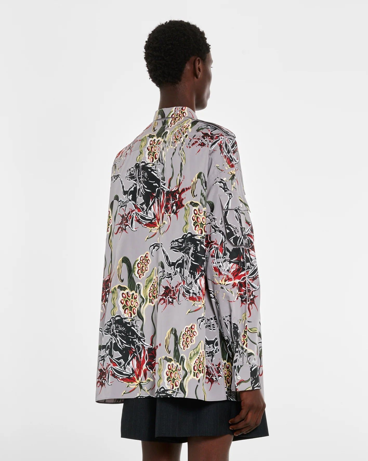 Prada Popeline Alien Printed Shirt Size US S / EU 44-46 / 1 - 4 Thumbnail
