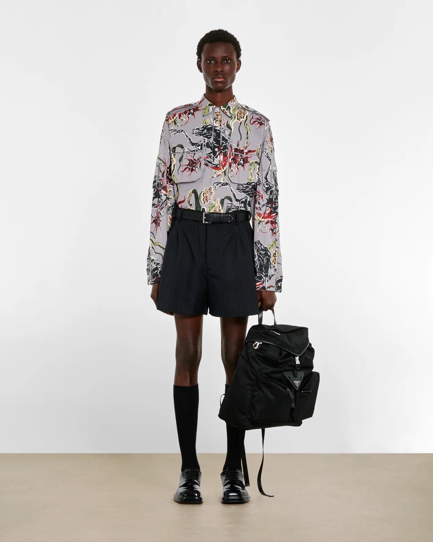 Prada Popeline Alien Printed Shirt Size US XXL / EU 58 / 5 - 5 Thumbnail